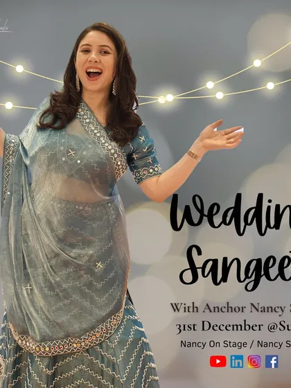 Getting ready for a lively wedding Sangeet in Surat, filled with music and joy.