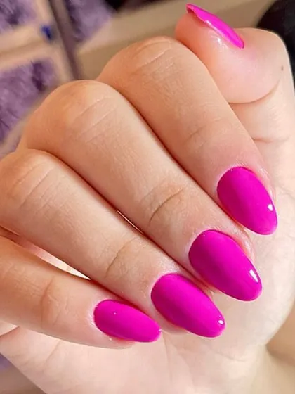 A bright, fun fuchsia polish. This color is full of energy and perfect for the summer months or a tropical vacation.