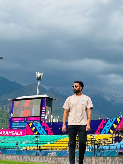 Amazing Dharamsala. The view of the snow-capped mountains from the cricket stadium is simply breathtaking.