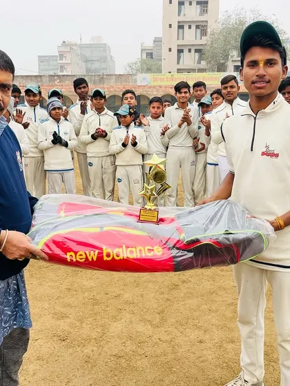 Himanshu Baghel, Man of the Series, after scoring an incredible 586 runs with 3 centuries.