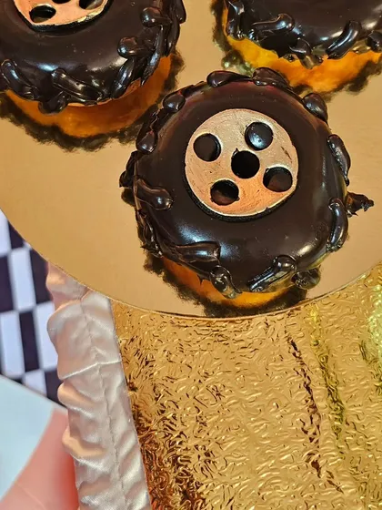 Donut "tires" for the Ferrari party.