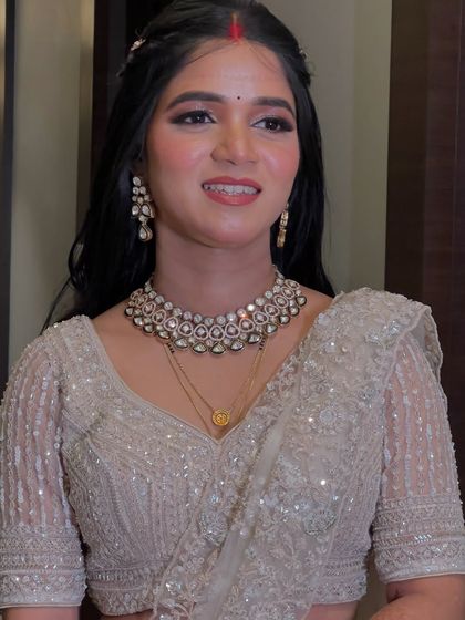 A happy, confident bride ready for her reception party.