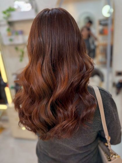Another angle of the copper mocha brown, showing how the light reflects off the warm copper and deep mocha tones.