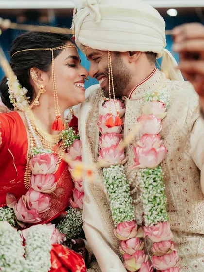 Pure joy and laughter between the newlyweds.