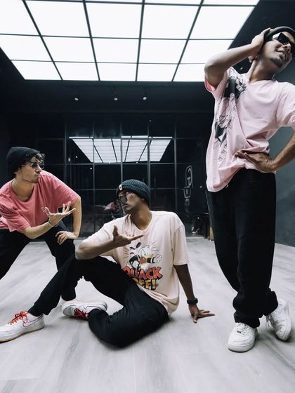 Posing with my boys. The camaraderie and fun we have off the dance floor is just as important as the work we put in on it.