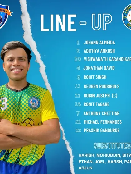 Our starting eleven, ready to execute the game plan.