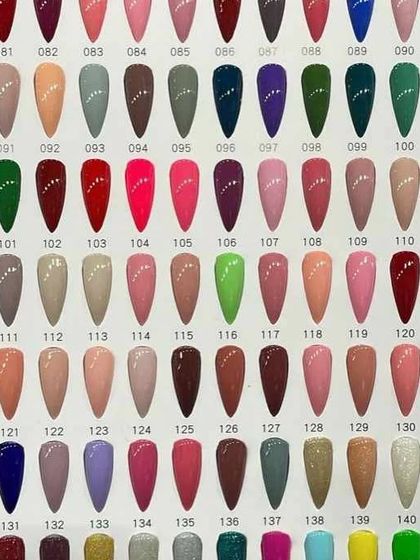 A sample of our extensive color palette. We have over 600 shades for you to choose from across our locations.