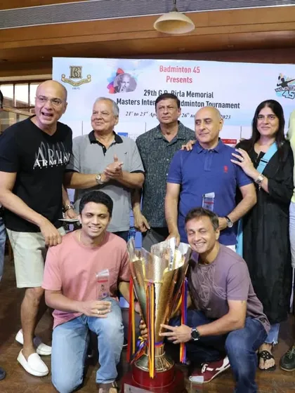 The winning team celebrates with the championship trophy at the GD Birla Masters Tournament. We create memorable finales that celebrate victory and sportsmanship.