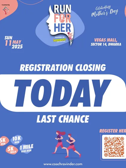 Last day to register for Run For Her 2025. This is the final call.