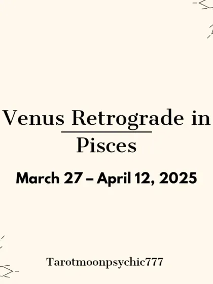 From March 27 to April 12, 2025, Venus, the planet of love and relationships, will be retrograde in Pisces. This period is for deep healing and reflection on past love.