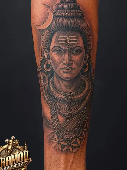 This is a hyper-realistic portrait of Adi Yogi Shiva, capturing his meditative and powerful presence. I focused on creating depth through intricate shading on his face, hair, and rudraksha beads, making it a timeless piece of devotional art.