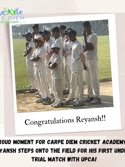 A proud moment for the academy as our young player Reyansh steps onto the field for his first Under 14 trial match with UPCA. This is the first step towards a big future.