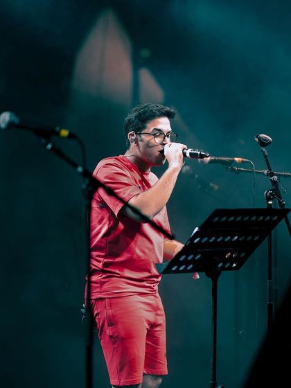 Another angle from the Noida show. We make sure to engage with the entire audience, no matter the size of the stage or venue.