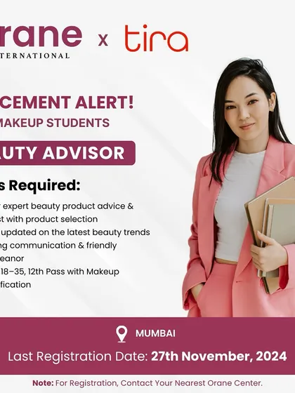 My commitment to your career doesn't end with a certificate. I provide real job opportunities, like this placement drive for a Beauty Advisor role with our partner, Tira. Your success is my goal.