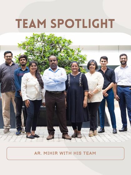 Senior Associate Mihir Kulkarni with his team, who consistently deliver exceptional design solutions.