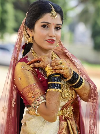 Usha Gowda - Bridal Makeup and Hair Styling Classic Muhurtham Brides photo 9