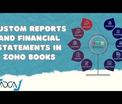 A thumbnail for our guide on creating custom reports and financial statements in Zoho Books, helping businesses get better data insights.