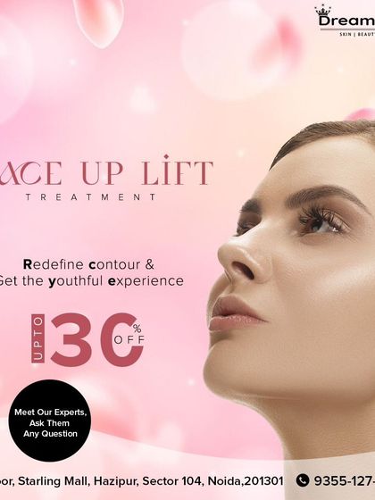 Redefine your facial contours and experience a youthful lift. This image represents the uplifting and rejuvenating effect of my specialized face-up lift treatments.