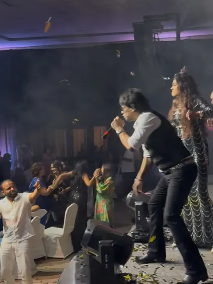 The crowd reaches out as I sing from the edge of the stage. I love this close connection with my audience.