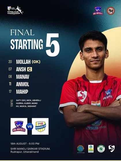 Our starting five for the final. The players entrusted to bring the trophy home.