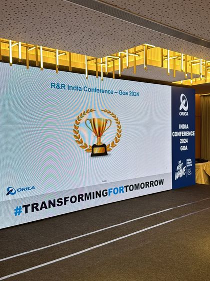 The stage is set for the Orica R&R India Conference in Goa. I was thrilled to be the host for this evening of celebration.