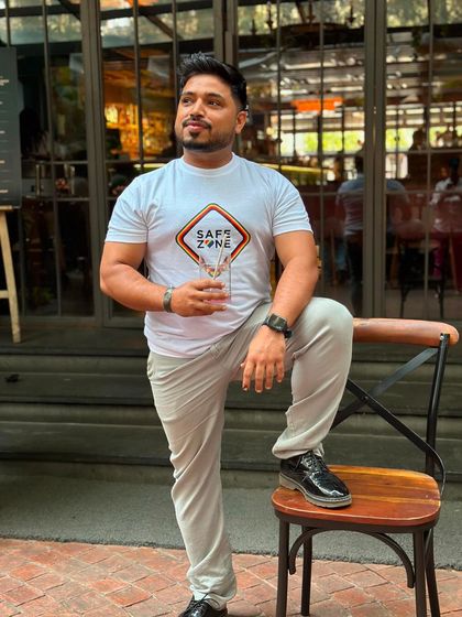 Another portrait of Ankur. Our personal style and energy are a big part of the Sethji's Kitchen brand.