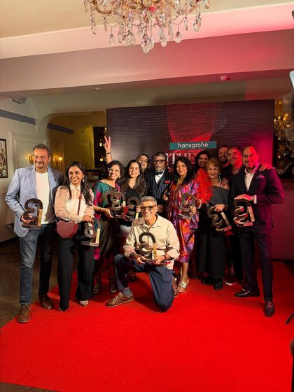 A group photo from the GoodHomes D-List event, celebrating with fellow architects and designers. These moments of community recognition are a rewarding part of our journey.