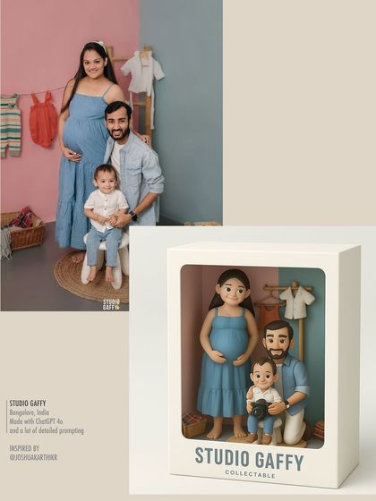 From photoshoot to collectible! We've turned a beautiful family maternity portrait into a 3D-printed figurine, a unique and modern keepsake to treasure forever.