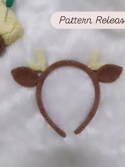 A full view of the Reindeer Ears Headband, a fun and festive accessory for kids and adults during the holiday season.