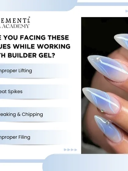 Are you facing issues like improper lifting, heat spikes, or chipping with builder gel? My workshop is designed to address these specific problems and teach you how to create durable, flawless extensions.