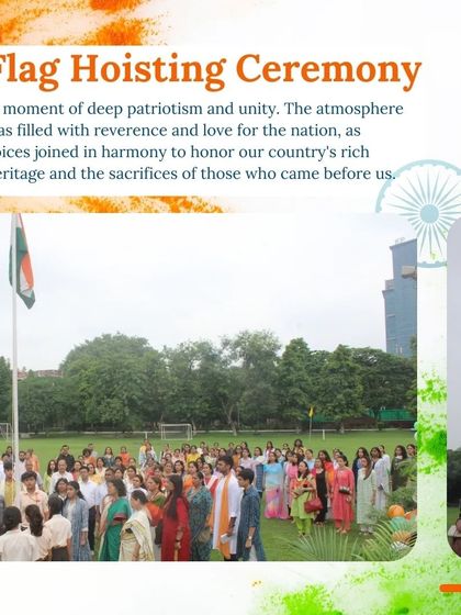 Another view of our flag hoisting ceremony, a moment of unity and reverence. Voices joined in harmony to honor our country's heritage and the sacrifices of those who came before us.