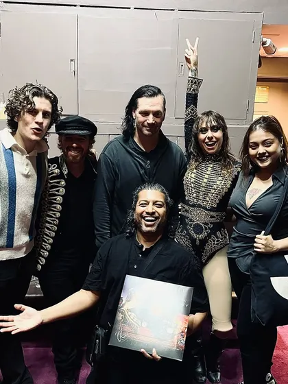 A dream come true, meeting the incredible jazz artist Veronica Swift and her band after their fiery performance at the NCPA.