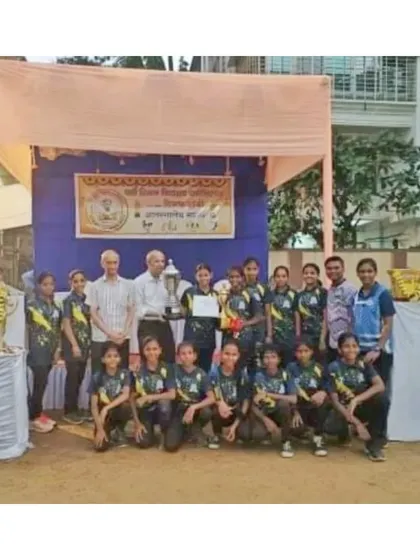 Our girls' team with the Parle Trophy championship cup.