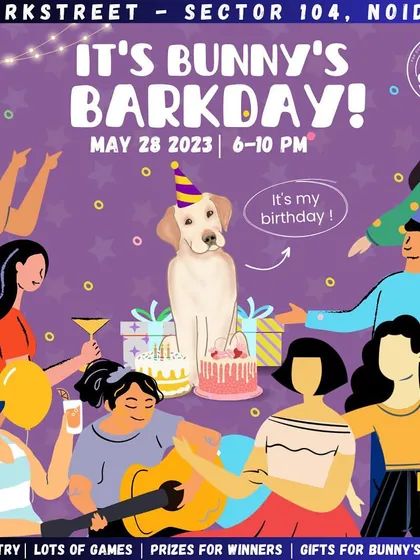 It's Bunny's Barkday! We're throwing a huge paw-ty for our resident good boy with games, prizes, and gifts for all his furry friends. Join us to celebrate our special Labrador.