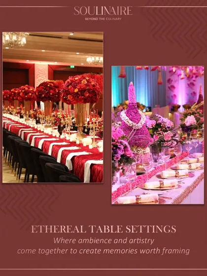 A collage of ethereal table settings, where ambiance and artistry come together to create memories worth framing.