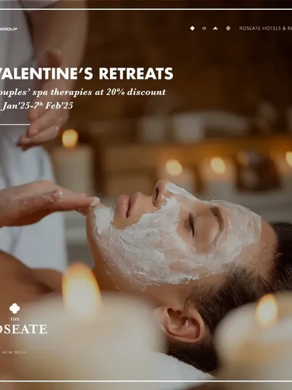 Our 'Valentine's Retreats' are specially curated for couples. This facial treatment, set in a calming, candlelit ambiance, is one of the experiences you can share with your loved one.