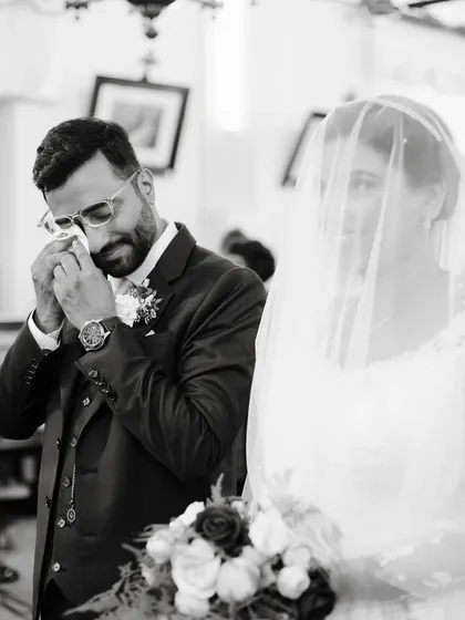 The groom's unfiltered emotion during the wedding ceremony. These are the moments I live for. It’s not about posing; it’s about capturing the real, heartfelt tears and smiles that you'll want to remember forever.