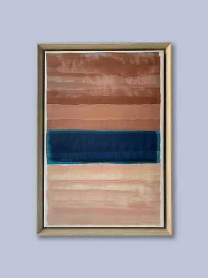 A third piece from the same abstract series, demonstrating how a collection can be unified through consistent, high-quality framing.