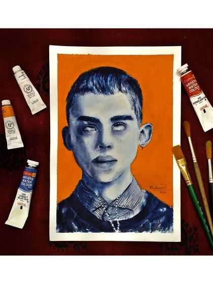 Megha Vinod - Custom Portraits & Illustrations Stylized Watercolor & Mixed Media photo 30