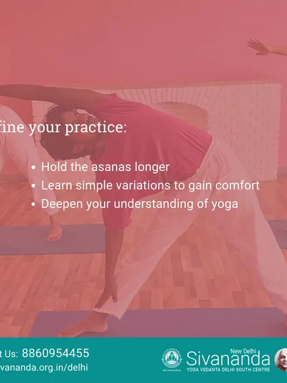 In our weekend course, you will learn to refine your practice by holding asanas longer and exploring variations. This deepens your understanding and builds strength and stability.