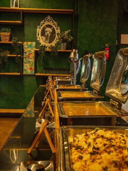 The buffet spread is always stocked and ready for our hungry guests. After a few hours of activities, this is a welcome sight.