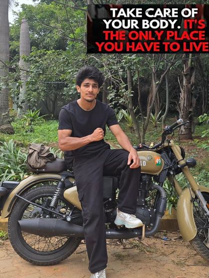 Take care of your body. It's the only place you have to live. My lifestyle, including my Royal Enfield, is built around this core belief in health and freedom.