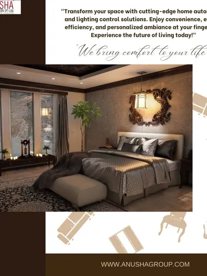 We bring comfort to your life by transforming your space with cutting-edge home automation. This cozy bedroom setup shows how personalized ambiance can be achieved with layered, dimmable lighting, all at your fingertips.