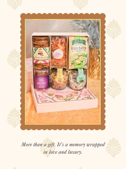 More than a gift, it's a memory wrapped in love and luxury. This beautifully designed box is filled with gourmet snacks that your sibling is sure to love.