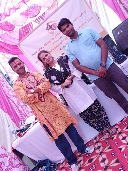 A photo with my team at the NGO event. We are the force behind Yuva Awaz Samaj Ki Shakti, and together we work to bring positive energy and support to our community functions.