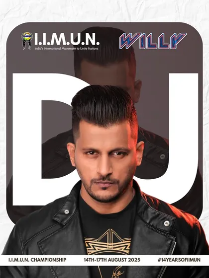 This poster from the I.I.M.U.N. Championship showcases the kind of large scale youth and corporate events I'm trusted with. It's all about bringing positive, high energy music to the next generation.
