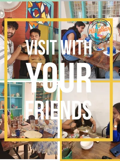 A collage of friends enjoying their time together at our cafe. It's the perfect place to gather your group for a fun-filled day of food, art, and conversation.