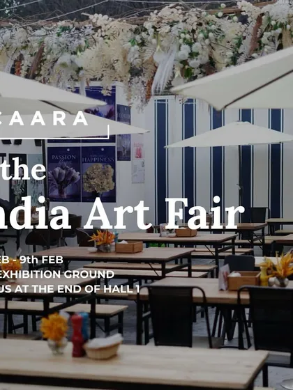 We are back at the India Art Fair! Find our seated restaurant and grab-and-go cafe at the end of Hall 1 for a delicious break from exploring the art.