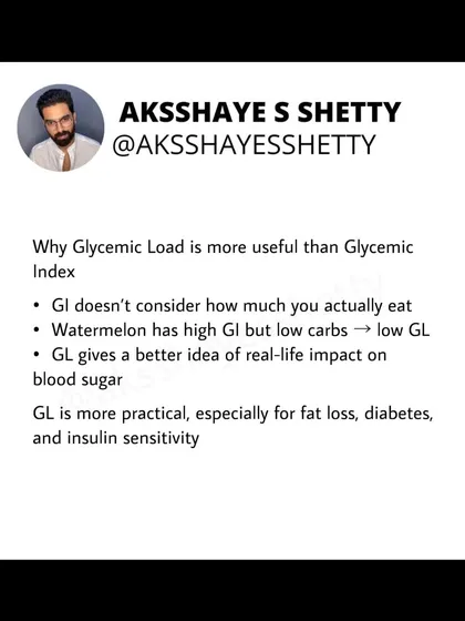 Glycemic Load (GL) is a more practical tool than Glycemic Index (GI) because it considers portion size. Understanding GL helps you make smarter carb choices for stable energy and better fat loss support.