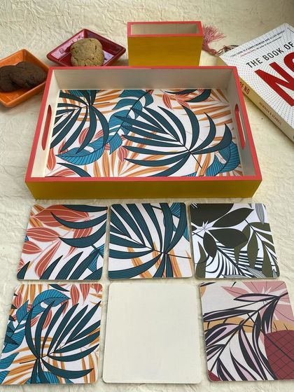 Neetikriti - Hand-Painted Home Decor & Personalized Gifts Hand-Painted Trays & Coasters photo 12